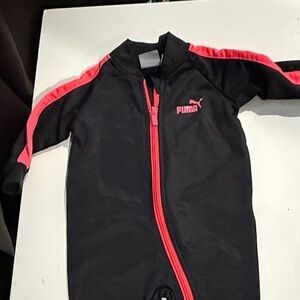 Puma Black and Pink Athletic Suit